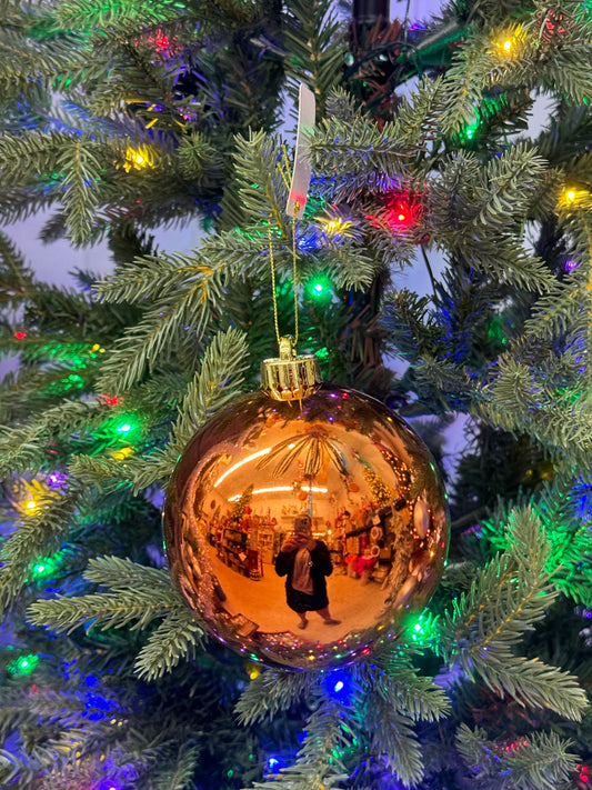 5 Inch Shiny Chestnut Smooth Ornament Ball