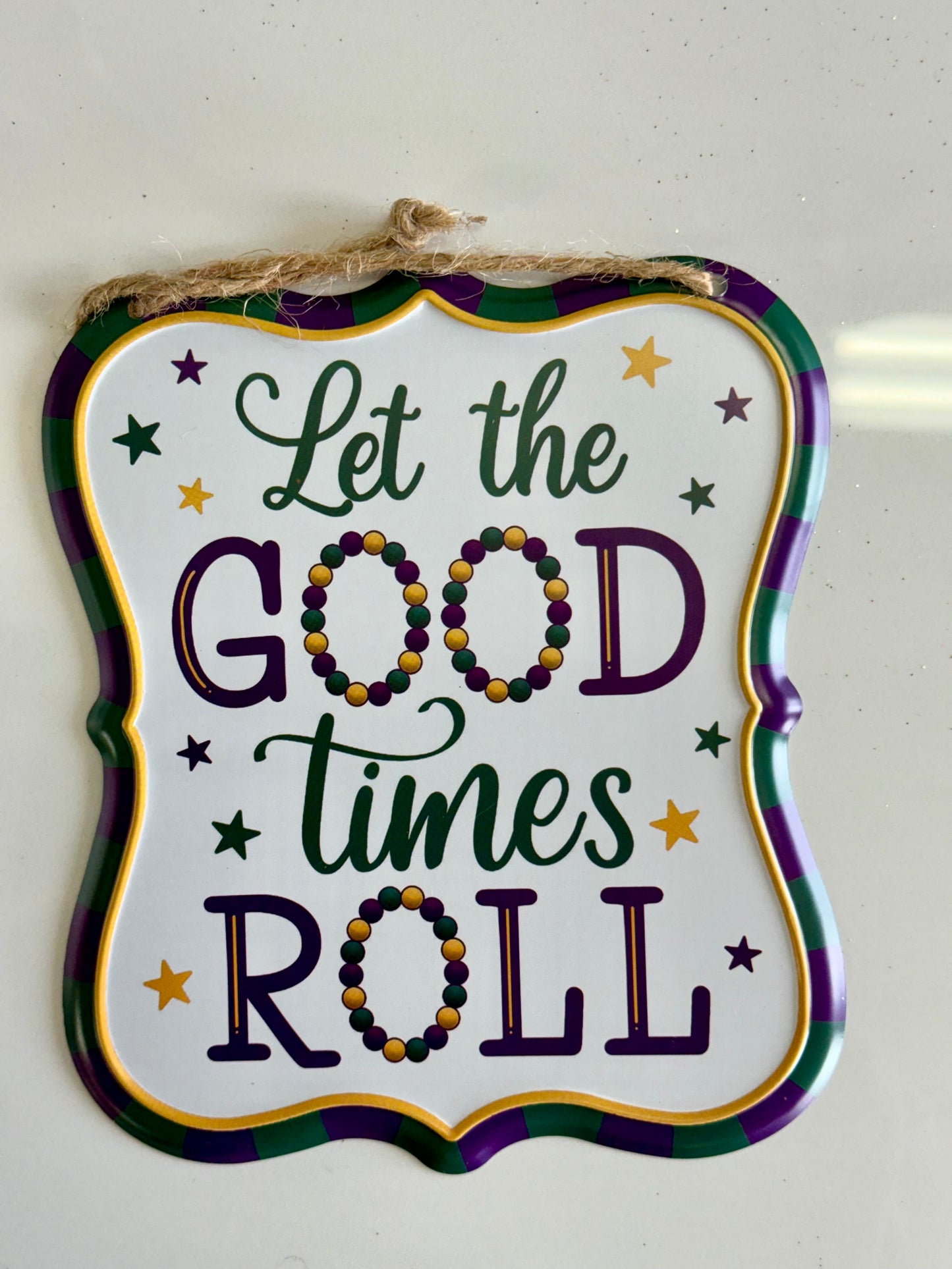 Tin Embossed Mardi Gras Signs Three Styles