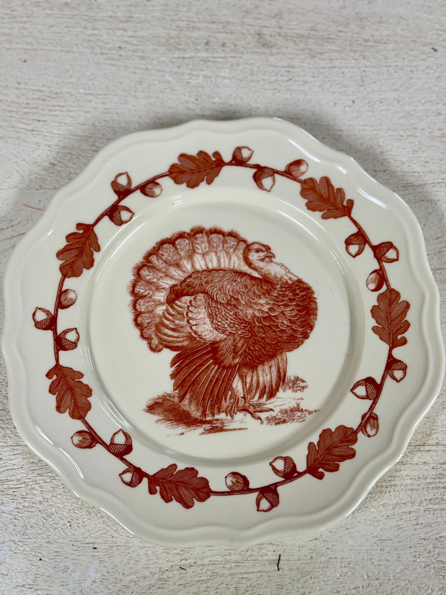 10 Inch Turkey Melamine Scalloped Plate Four Colors