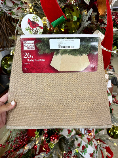 Home Accents Holiday 26in Burlap Tree Collar