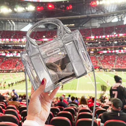 Case Mate Jelly Stadium Bag Silver Chrome And Clear