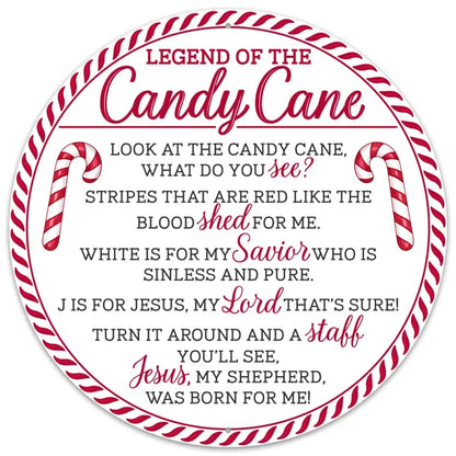 12 Inch Legend Of The Candy Cane Sign
