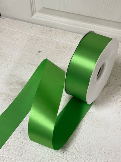 1 7/8 Inch By 100 Yards Lime Green Satin Supreme Ribbon