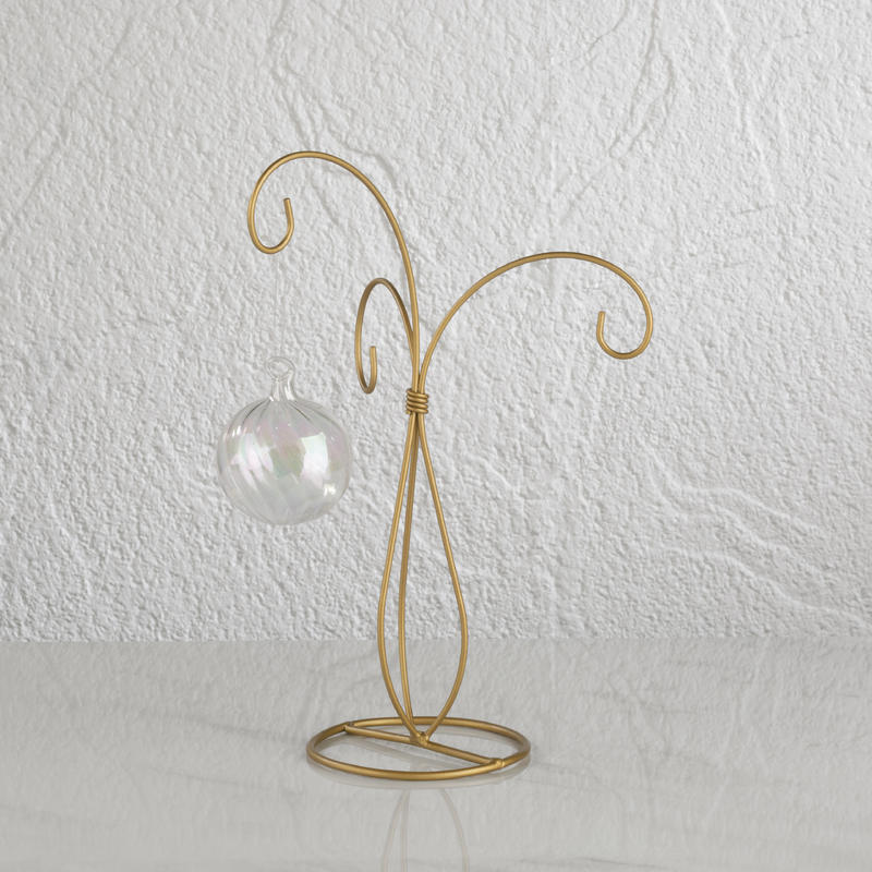 Gold Three Arm Metal Gold Ornament Stand