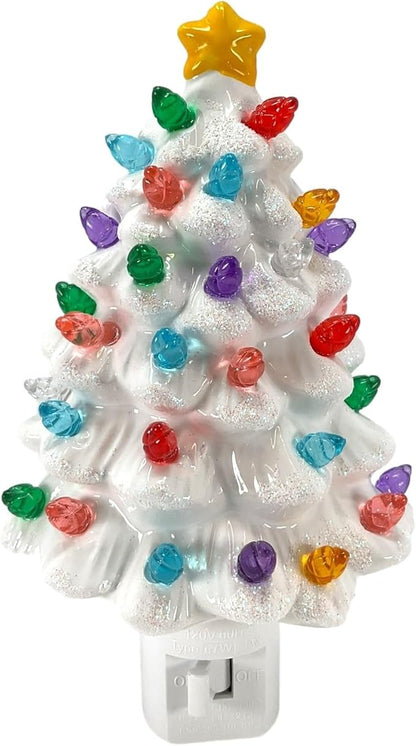 6 Inch Electric Dolomite Christmas Tree Nightlight Two Styles