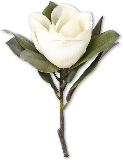 17 Inch White Magnolia Stem