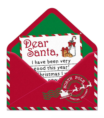 11.25 Inch Dear Santa Open Envelope Metal Sign