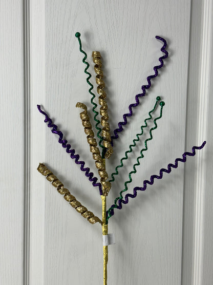 33.5 Inch Mardi Gras Swirled Tube Spray