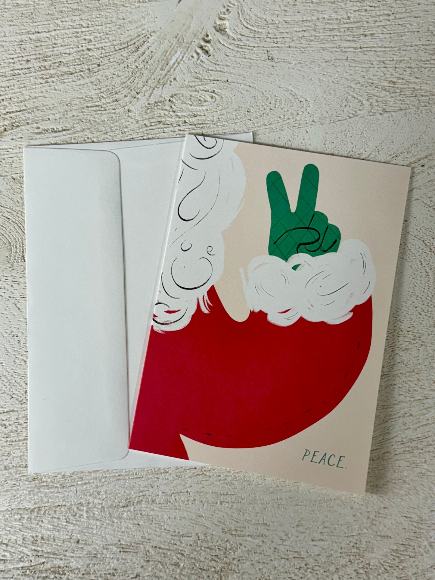 Minted Greeting Card Peace Santa