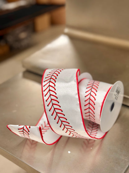 2.5 Inch By 10 Yard Baseball Stitching Ribbon