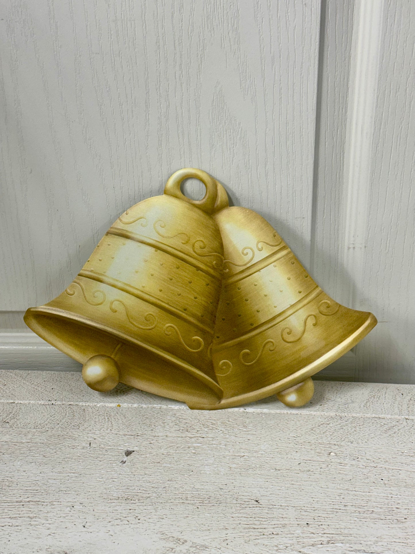 12 Inch Gold Metal Bells Sign