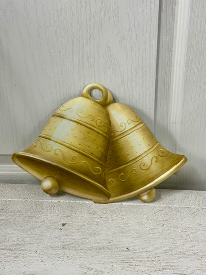12 Inch Gold Metal Bells Sign