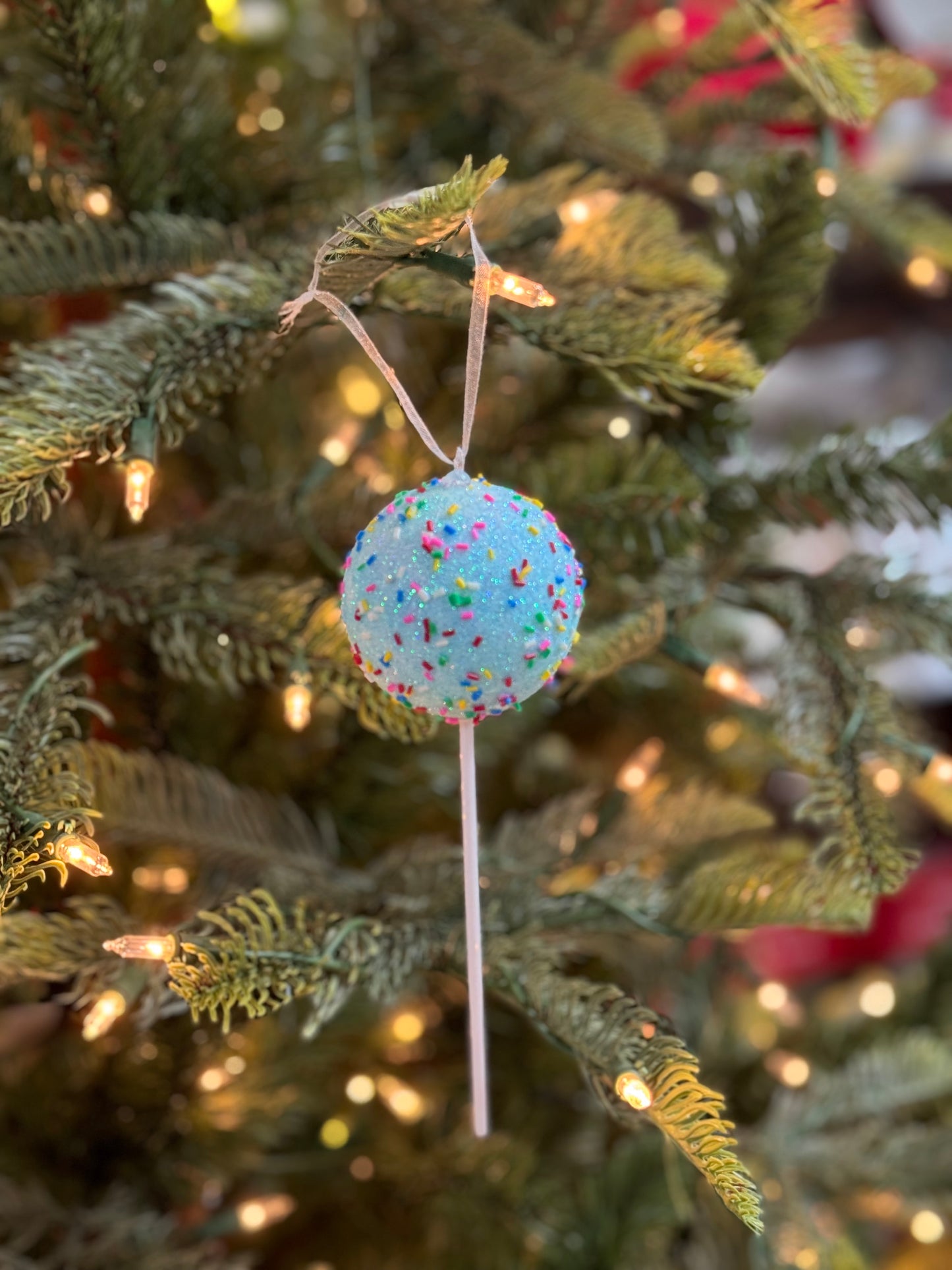 7.5 Inch Plastic Candy Ball Ornament Three Styles