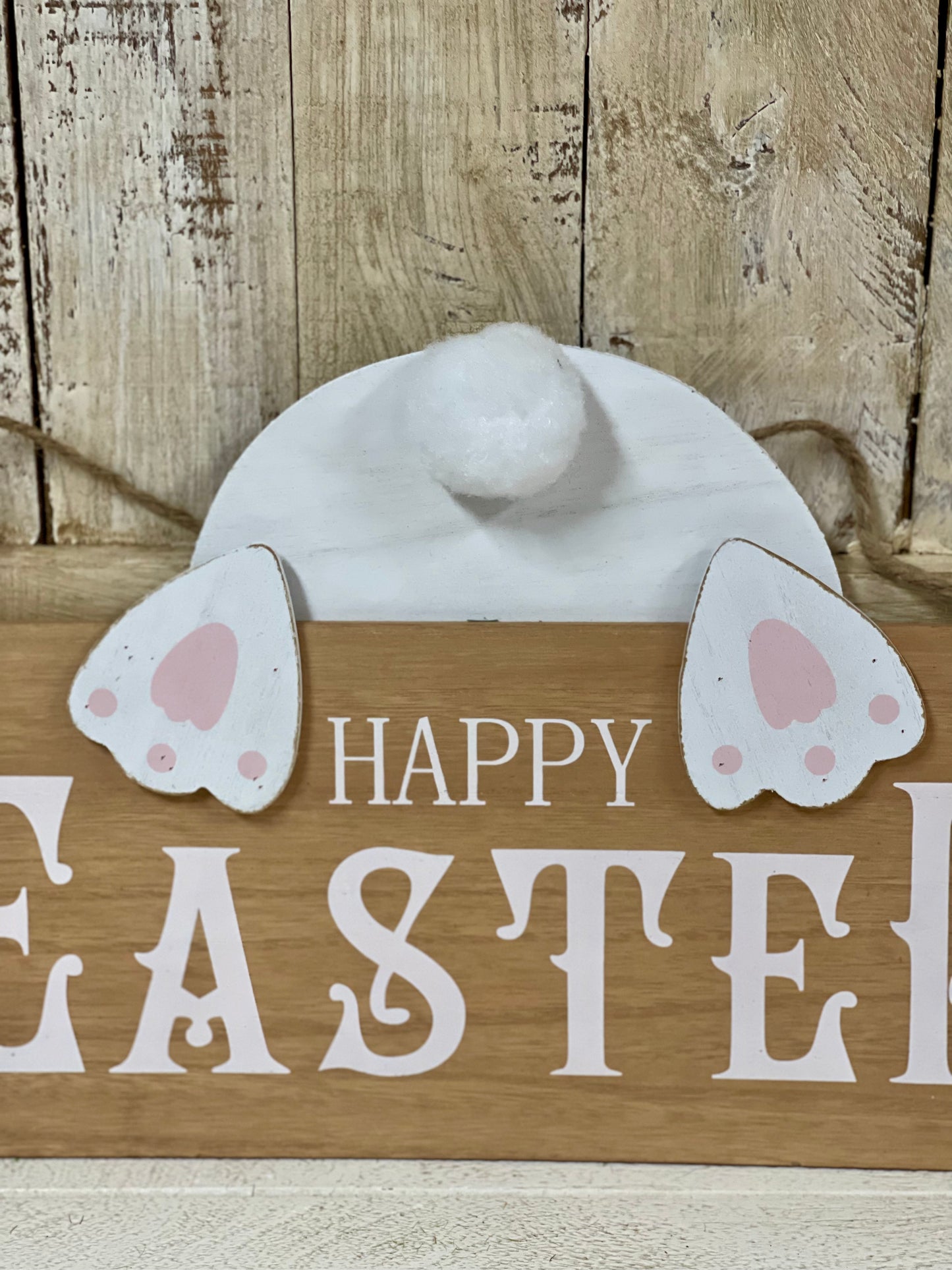 10 Inch Happy Easter Hanging Wood Plaque