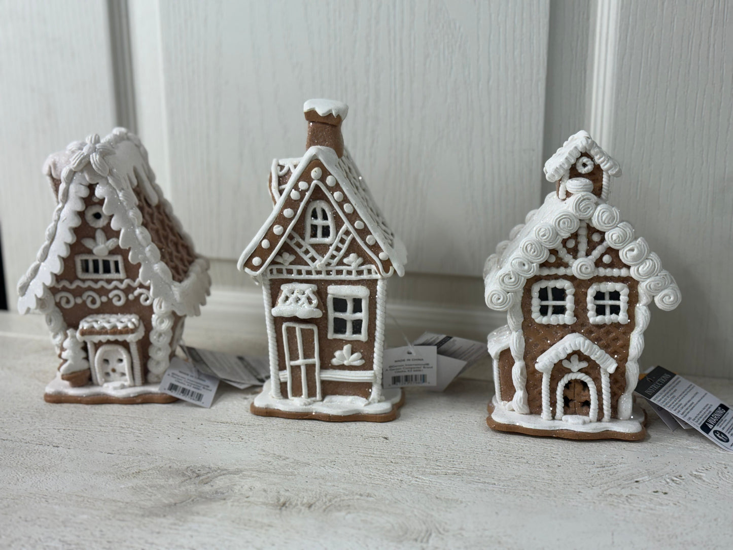 7 Inch Lighted Gingerbread Houses Three Styles