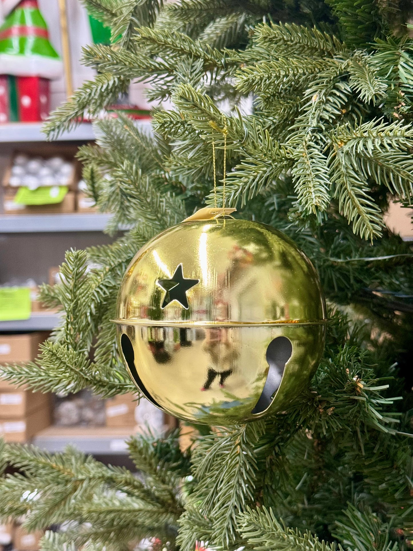 5 Inch Gold Jingle Bell Ornament