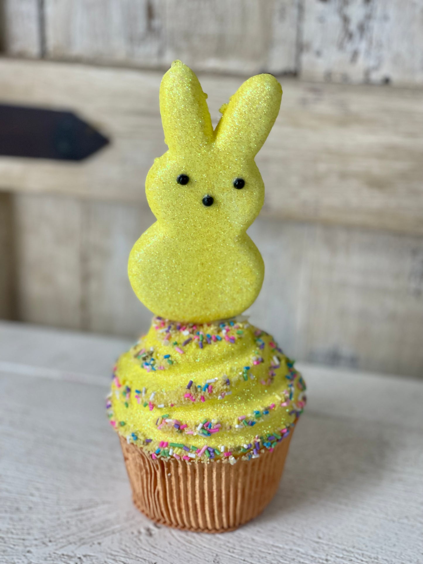 Bunny Peep Styrofoam Glittered Cupcake