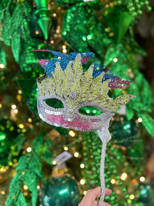 6" Mardi Gras Mask Pick