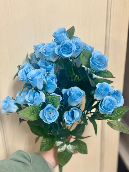 19 Inch Blue Rose Bud Bush