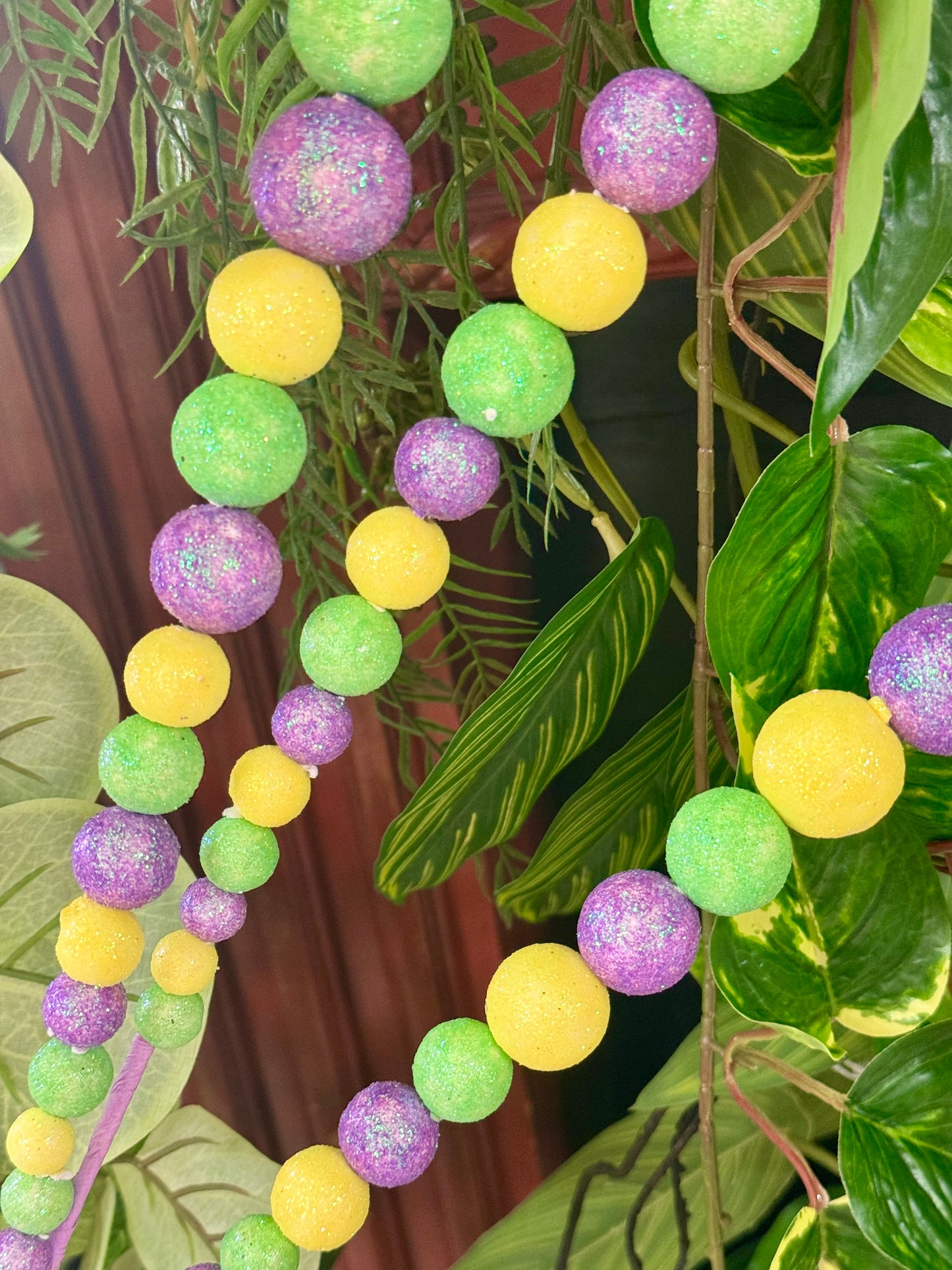 29 Inch Yellow Lavender And Lime Green Graduated Ball Spray