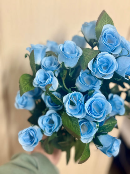 19 Inch Blue Rose Bud Bush