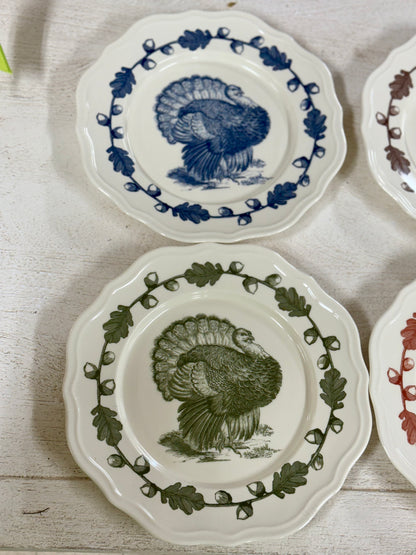 10 Inch Turkey Melamine Scalloped Plate Four Colors