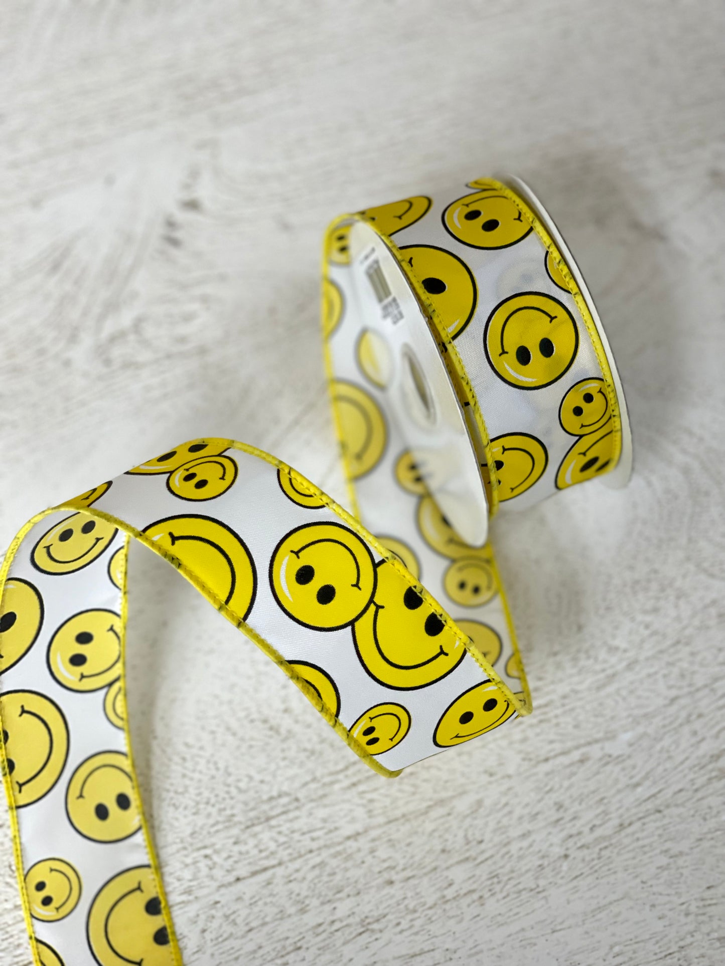1.5 Inch By 10 Yard Smiley Face Ribbon