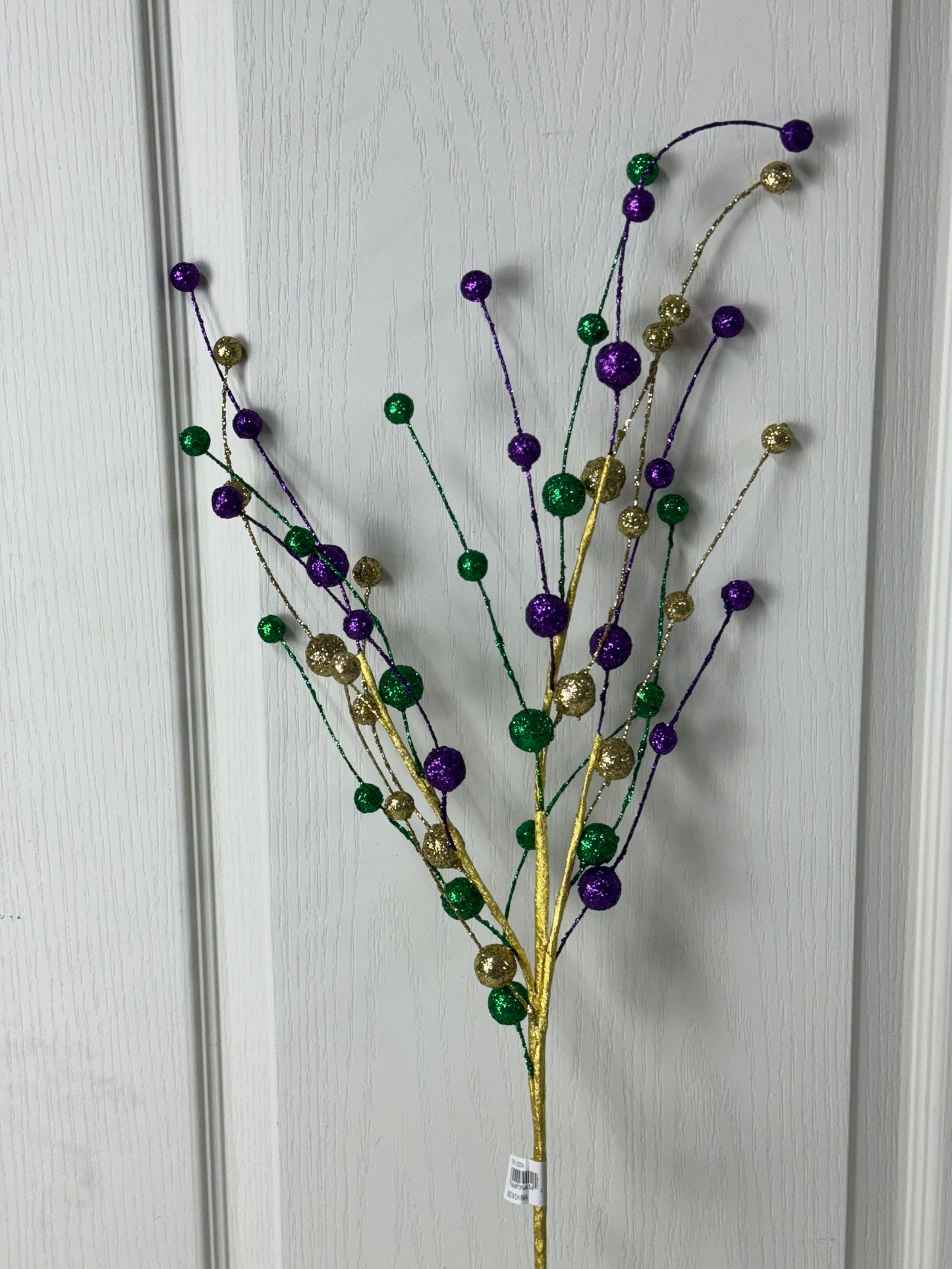 27 Inch Mardi Gras Glitter Ball Spray