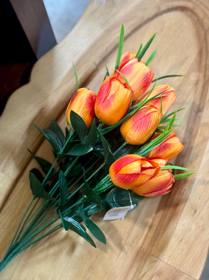 19 Inch Orange Tulip Floral Bush