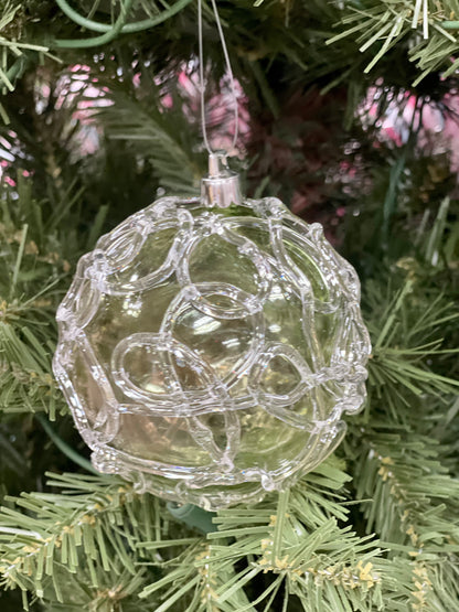 4 Inch Green Acrylic Ornament Ball