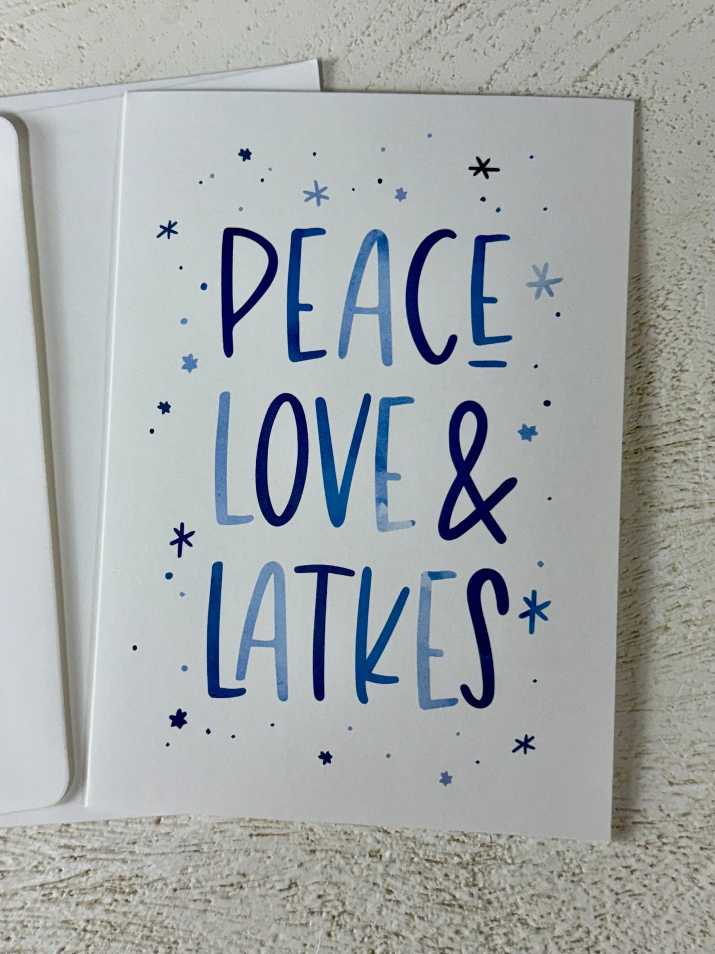 Minted Peace, Love And Latkes Card