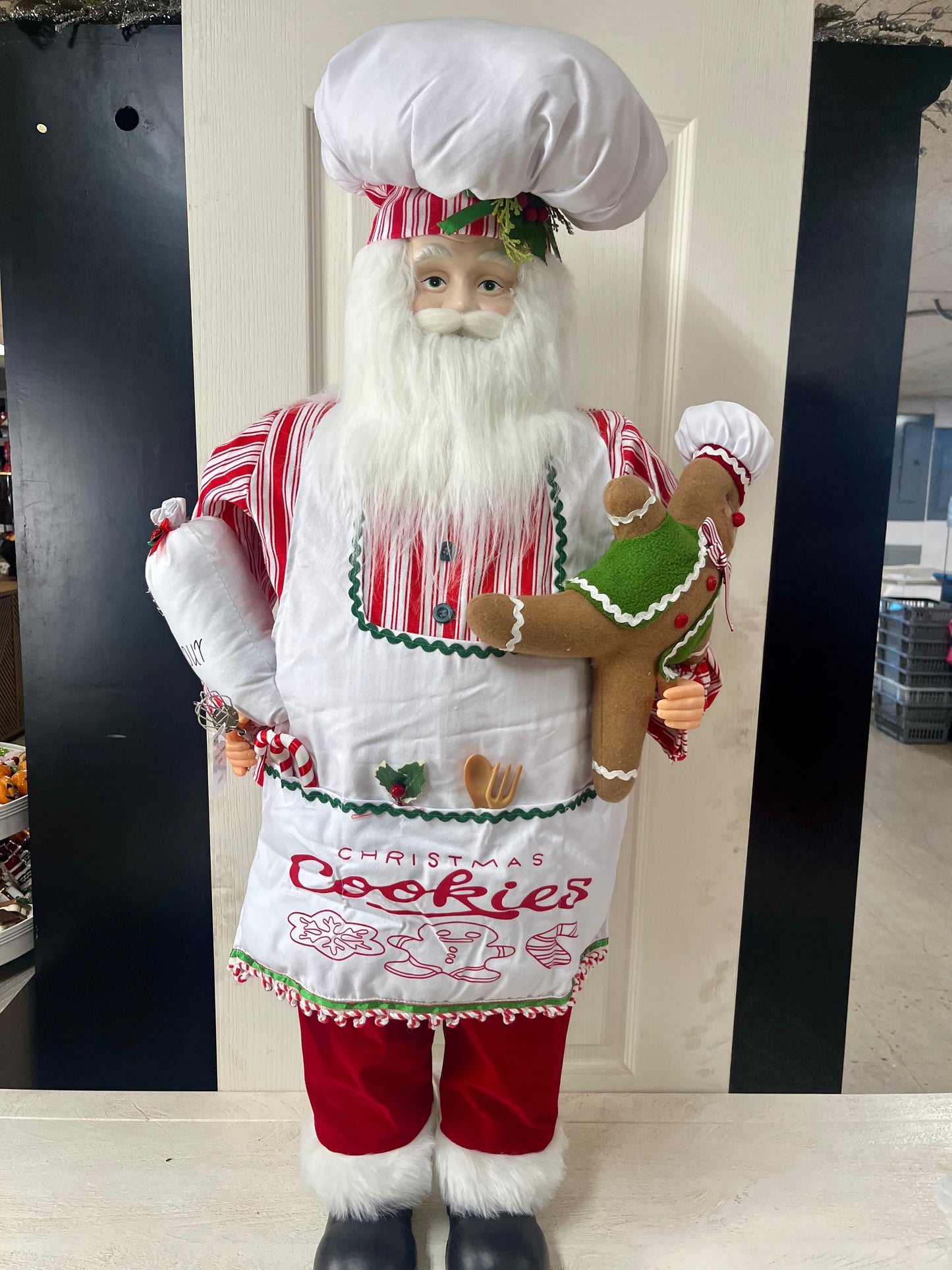 36.5 Inch Standing Chef Santa Or Mrs. Claus