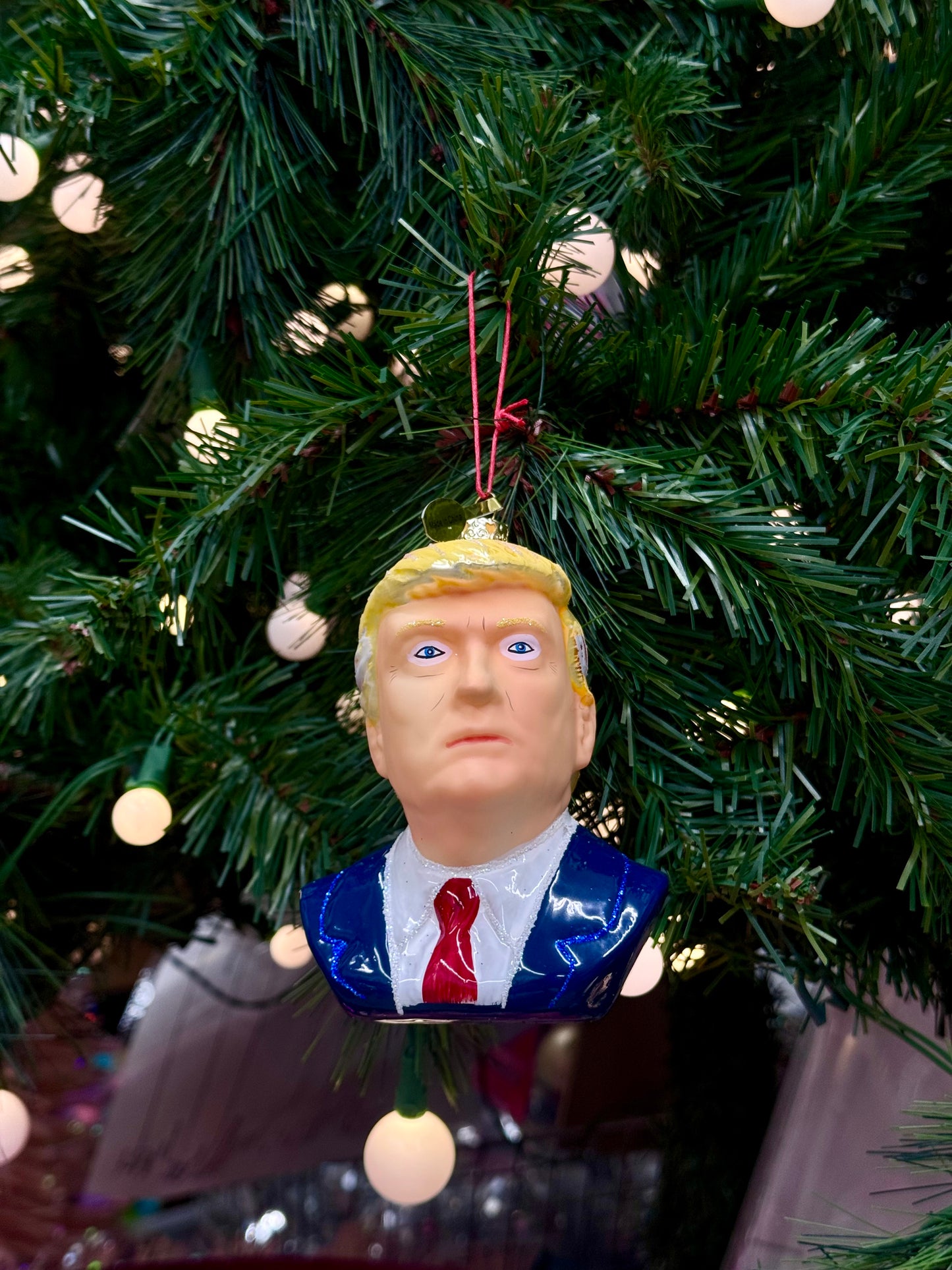 Donald Trump Glass Ornament