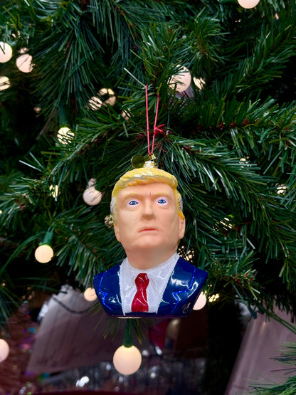 Donald Trump Glass Ornament