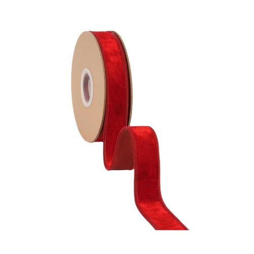1 Inch By 10 Yard Red Heritage Velvet Ribbon