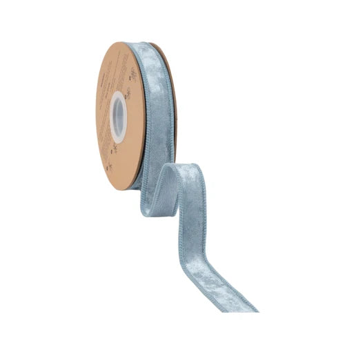 1 Inch By 10 Yard French Blue Heritage Velvet Ribbon