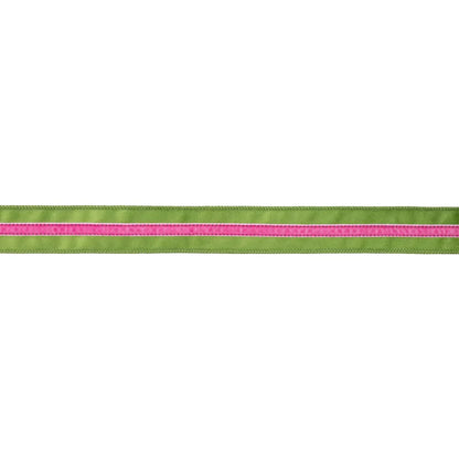 1.5 Inch By 10 Yard Green And Pink Velvet Ribbon