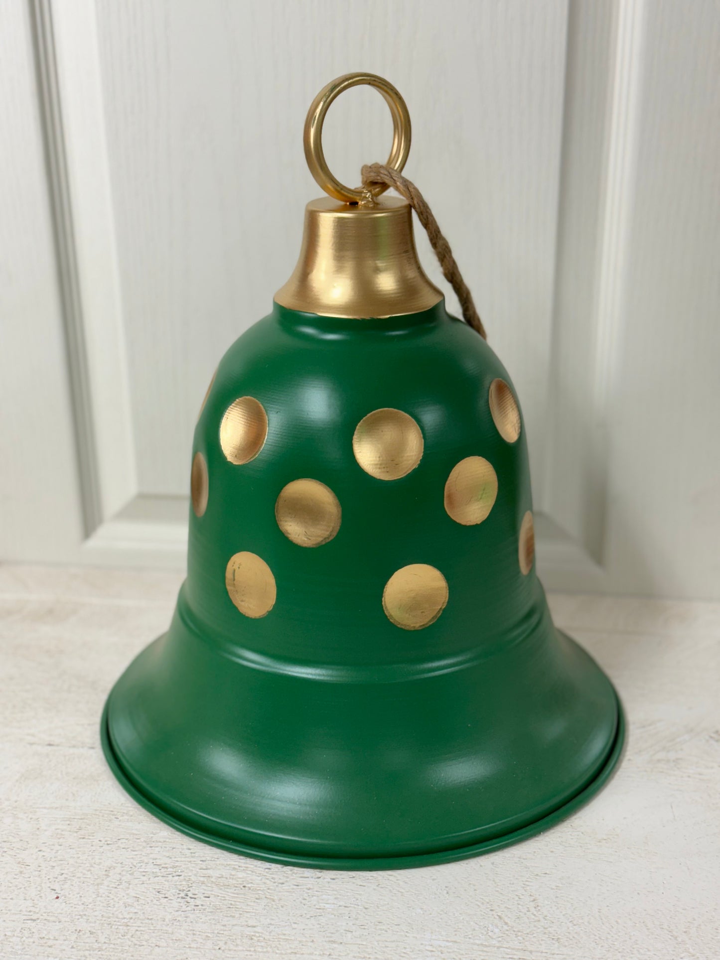 Large Metal Polka Dot Hanging Bells Three Colors