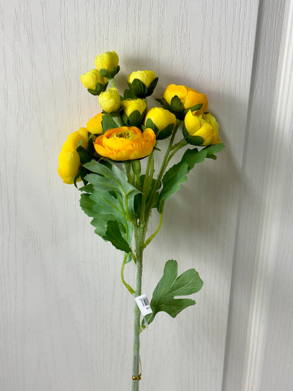 21.5 Inch Yellow Ranunculus Spray