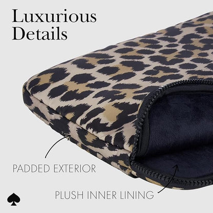 Kate Spade 16 Inch Laptop Puffer Sleeve Classic Leopard