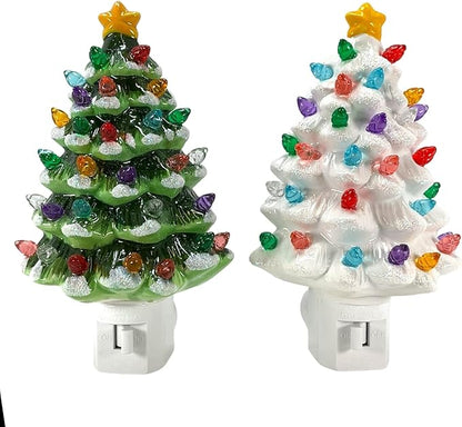 6 Inch Electric Dolomite Christmas Tree Nightlight Two Styles