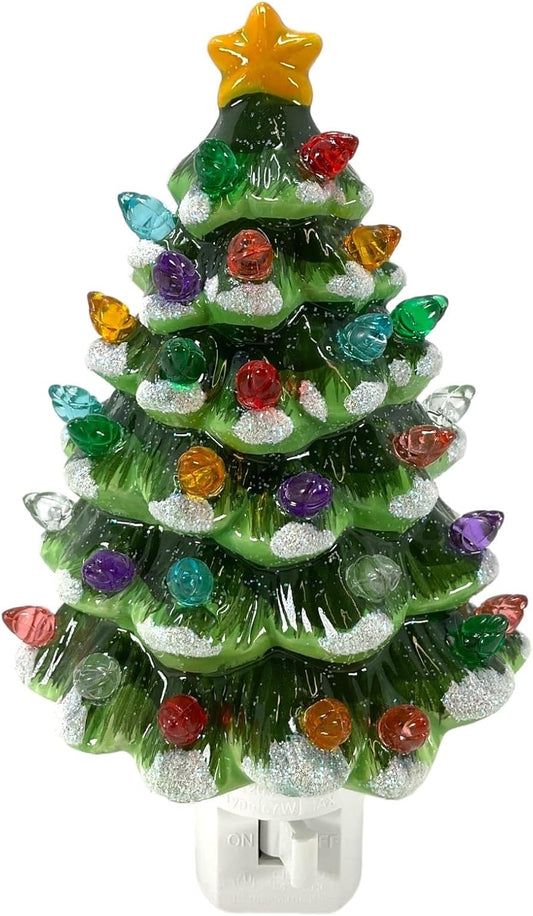 6 Inch Electric Dolomite Christmas Tree Nightlight Two Styles