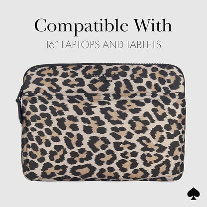 Kate Spade 16 Inch Laptop Puffer Sleeve Classic Leopard
