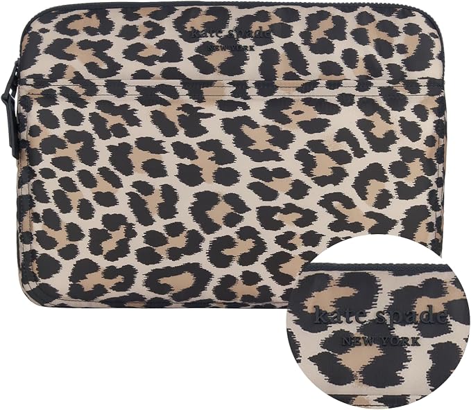 Kate Spade 16 Inch Laptop Puffer Sleeve Classic Leopard