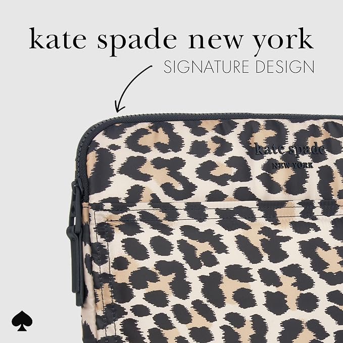 Kate Spade 16 Inch Laptop Puffer Sleeve Classic Leopard