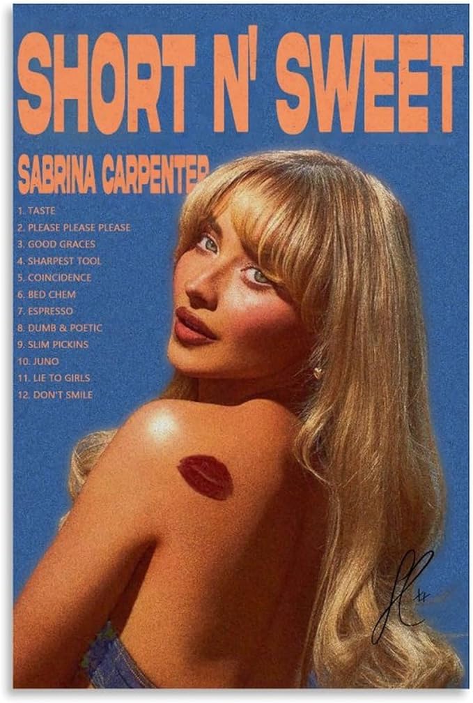 Sabrina Carpenter Short N Sweet Album Cover Poster TMIGifts sabrina-carpenter-short-n-sweet-album-cover-poster-tmigifts