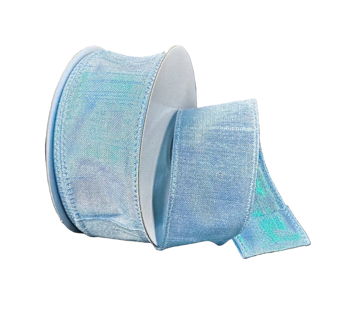 1.5 Inch By 10 Yard Light Blue Iridescent Metallic Ribbon