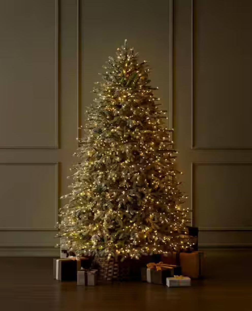 Home Decorators Collection 7.5 Foot Grand Duchess Twinkling Balsam Fir Flocked LED Pre-Lit Artificial Christmas Tree Open Box