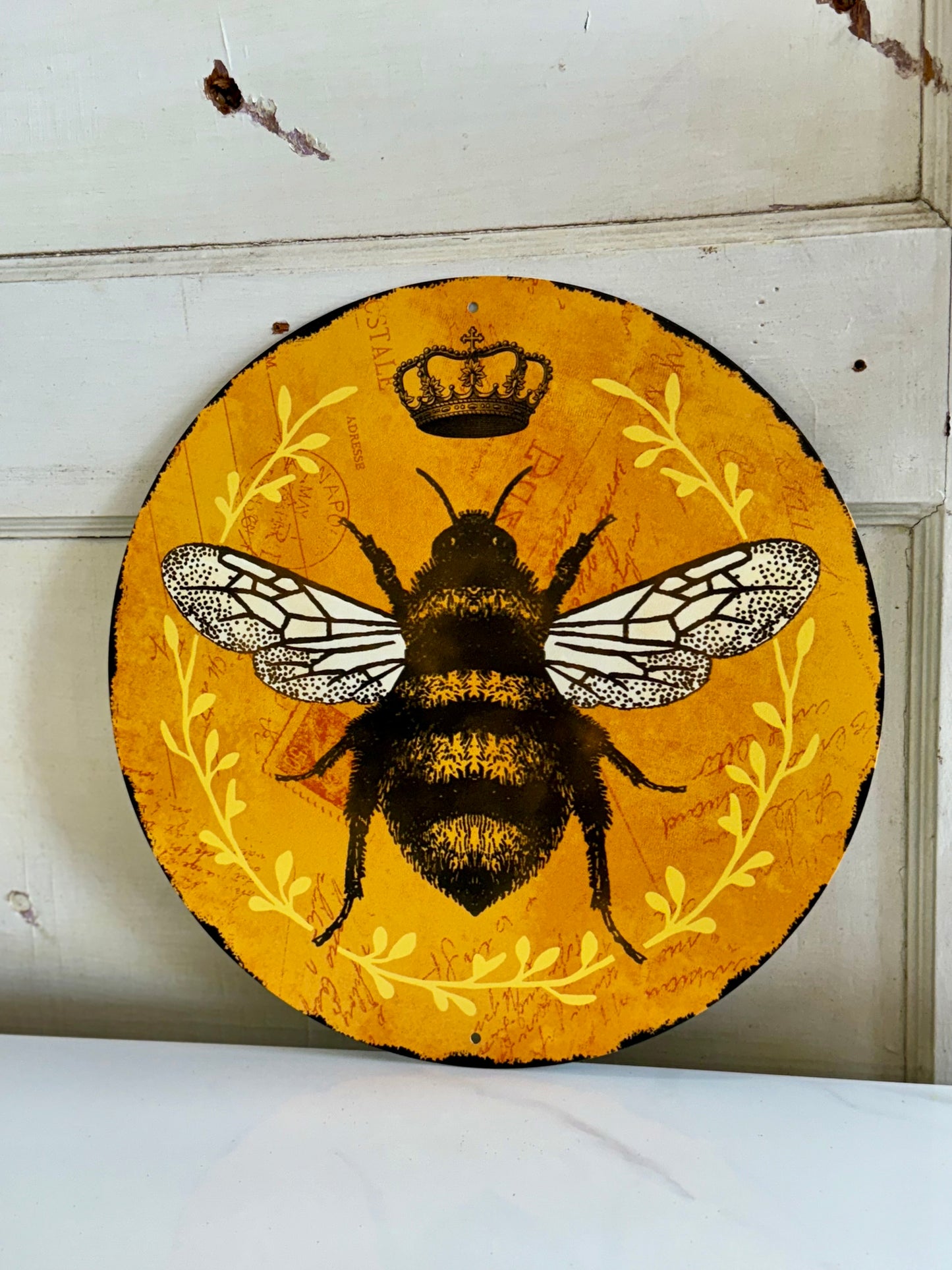 12 Inch Queen Bee Metal Sign