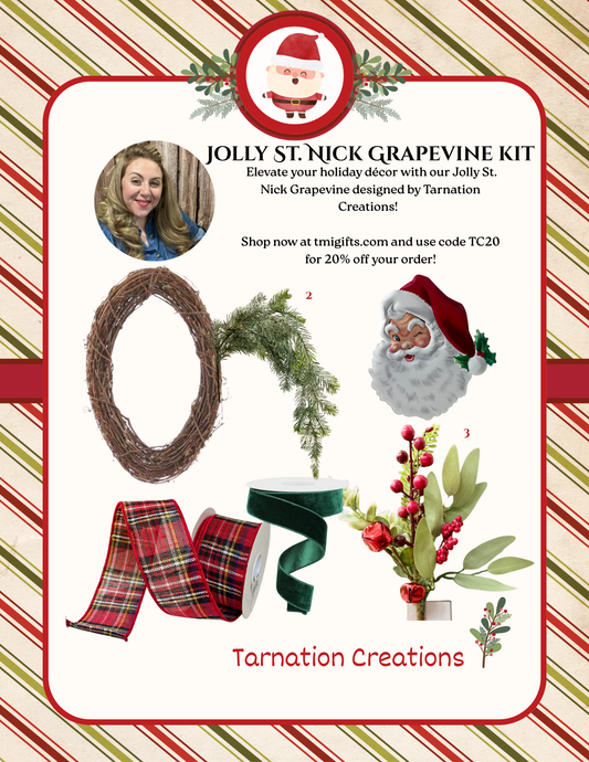 Jolly St. Nick Grapevine Kit By Tarnation Creations